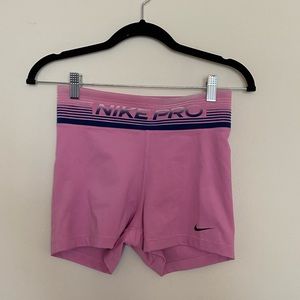 Nike Pro pink shorts